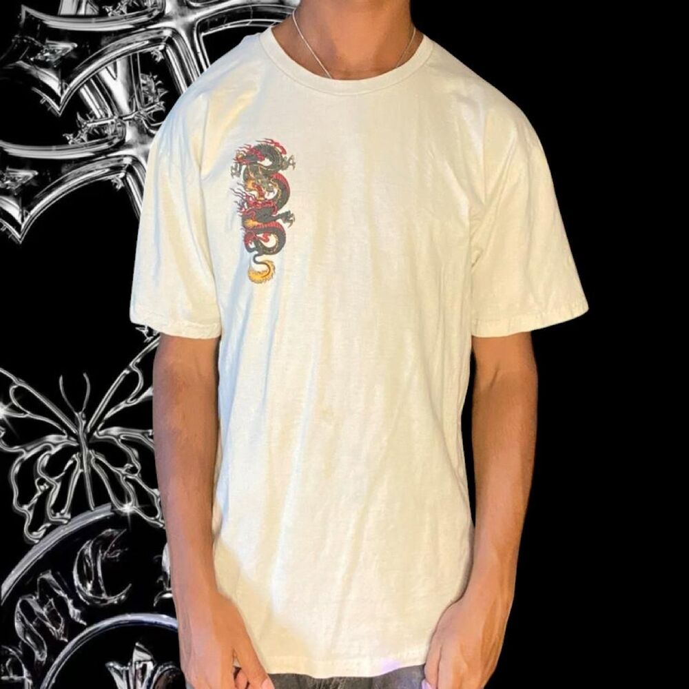 Unbranded Men's White and Cream T-shirt